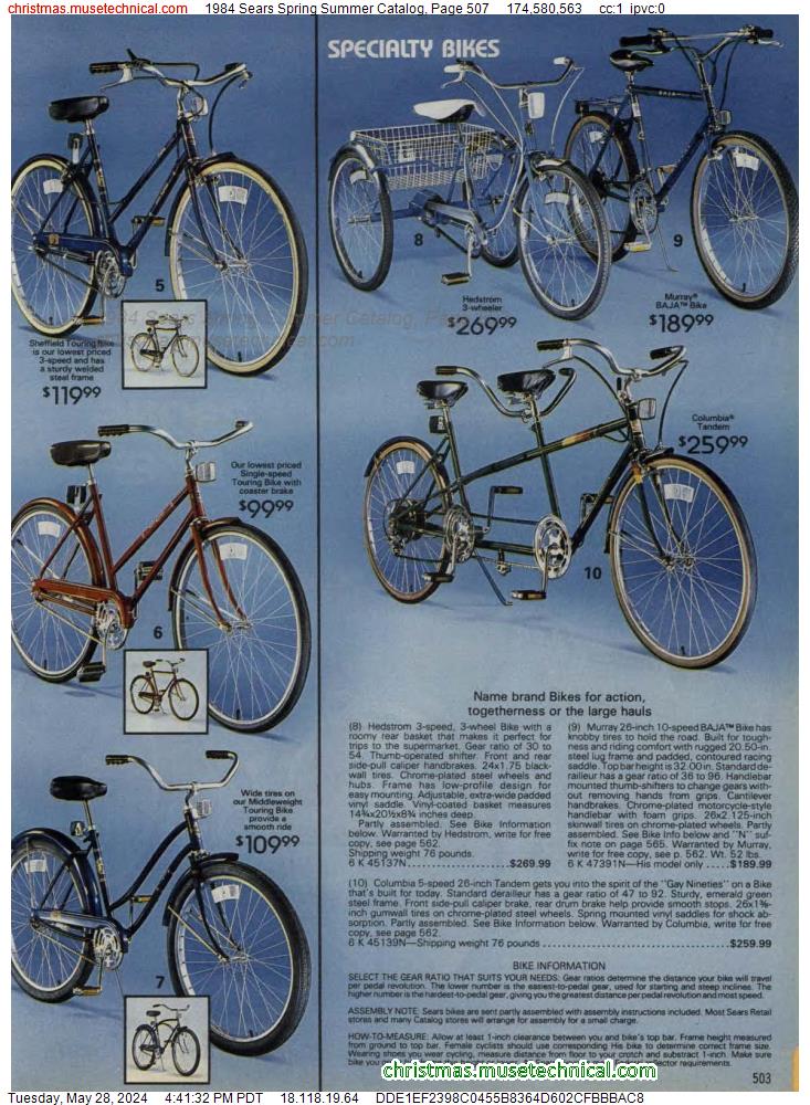 1984 Sears Spring Summer Catalog, Page 507