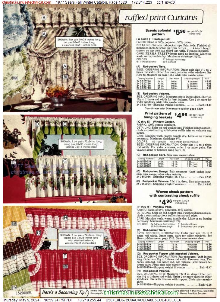 1977 Sears Fall Winter Catalog, Page 1520