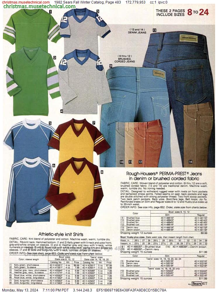1982 Sears Fall Winter Catalog, Page 483