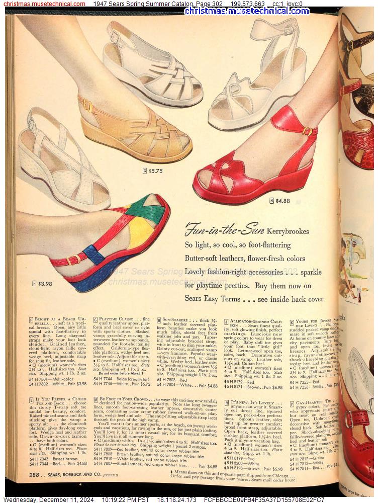 1947 Sears Spring Summer Catalog, Page 302