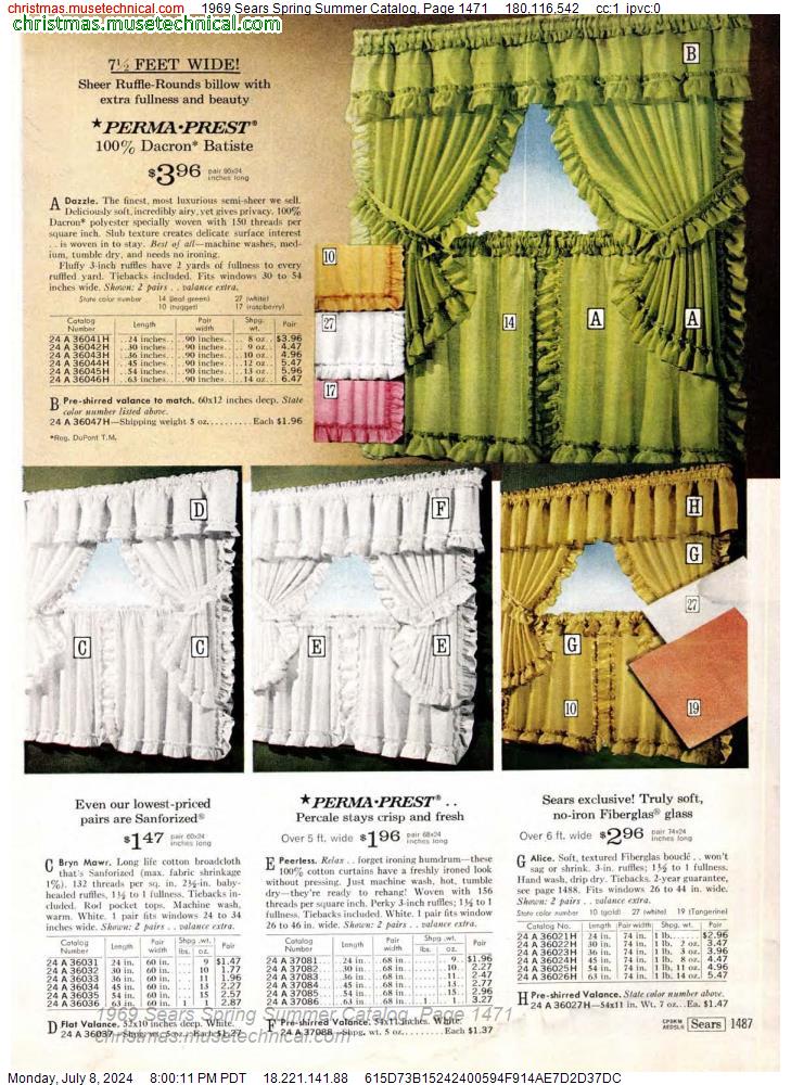 1969 Sears Spring Summer Catalog, Page 1471