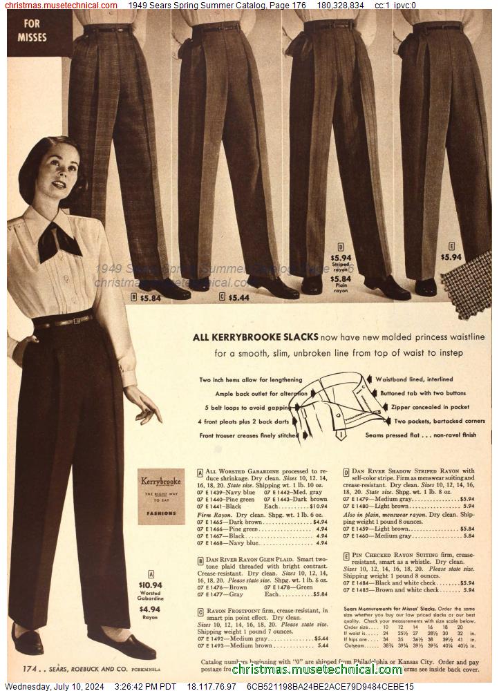 1949 Sears Spring Summer Catalog, Page 176