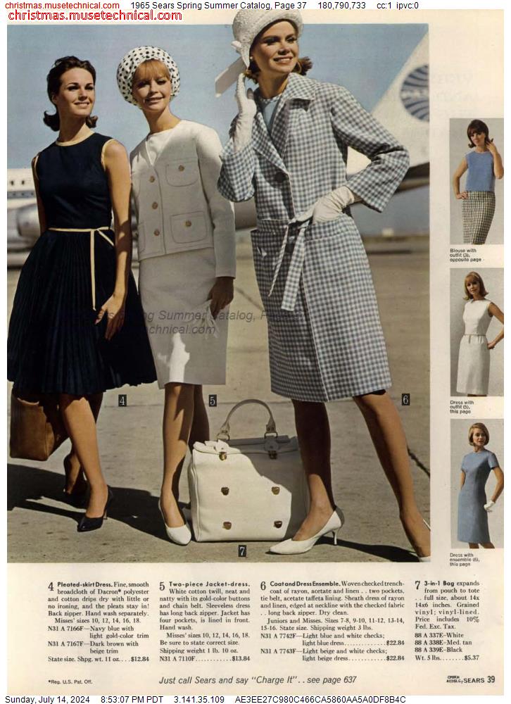1965 Sears Spring Summer Catalog, Page 37
