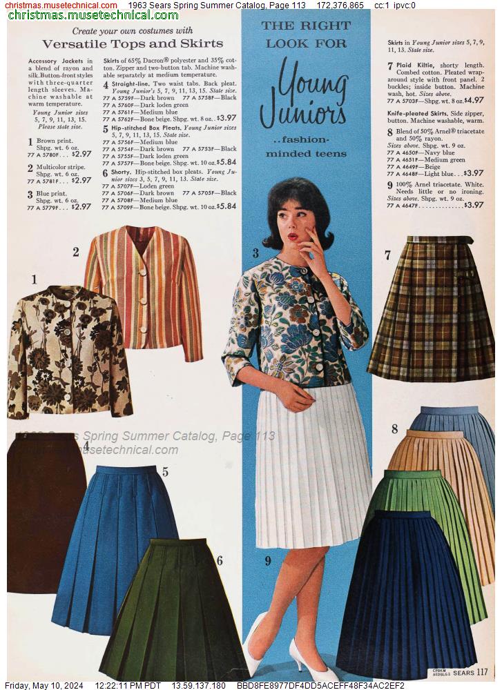 1963 Sears Spring Summer Catalog, Page 113