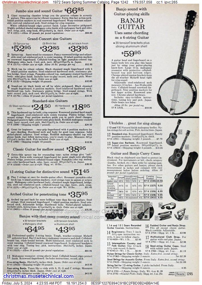 1972 Sears Spring Summer Catalog, Page 1242