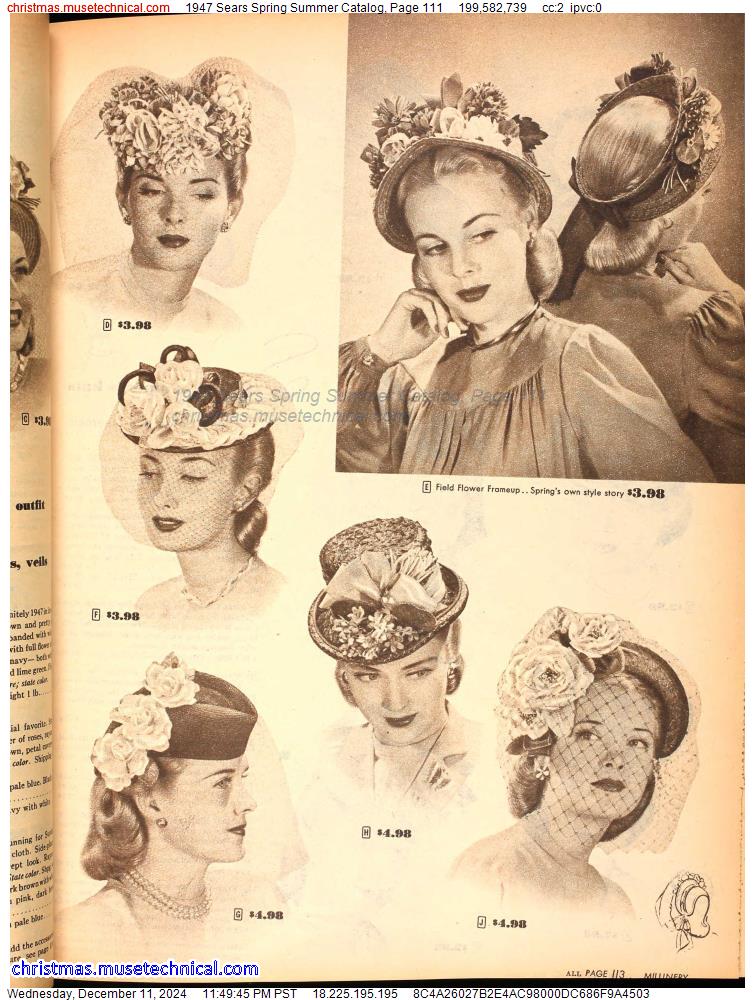 1947 Sears Spring Summer Catalog, Page 111