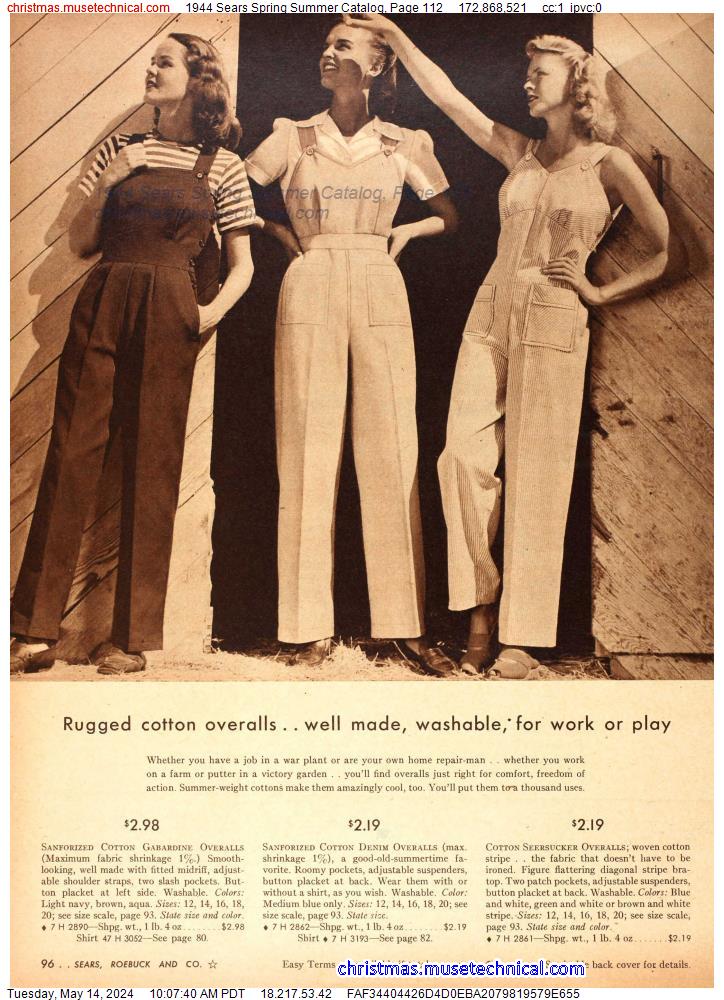 1944 Sears Spring Summer Catalog, Page 112