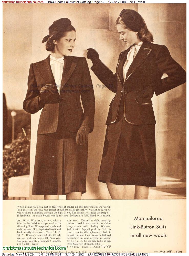 1944 Sears Fall Winter Catalog, Page 53