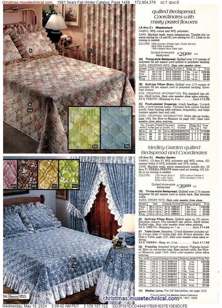 1981 Sears Fall Winter Catalog, Page 1456