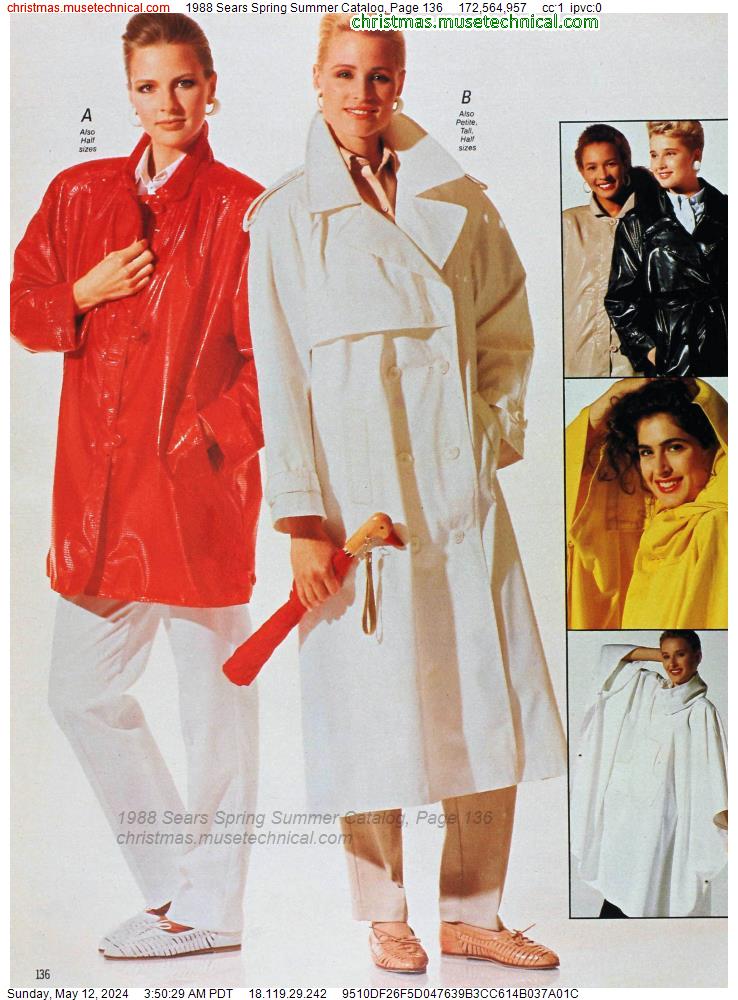 1988 Sears Spring Summer Catalog, Page 136
