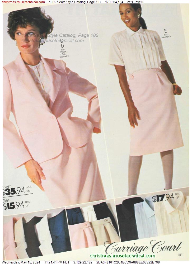 1989 Sears Style Catalog, Page 103