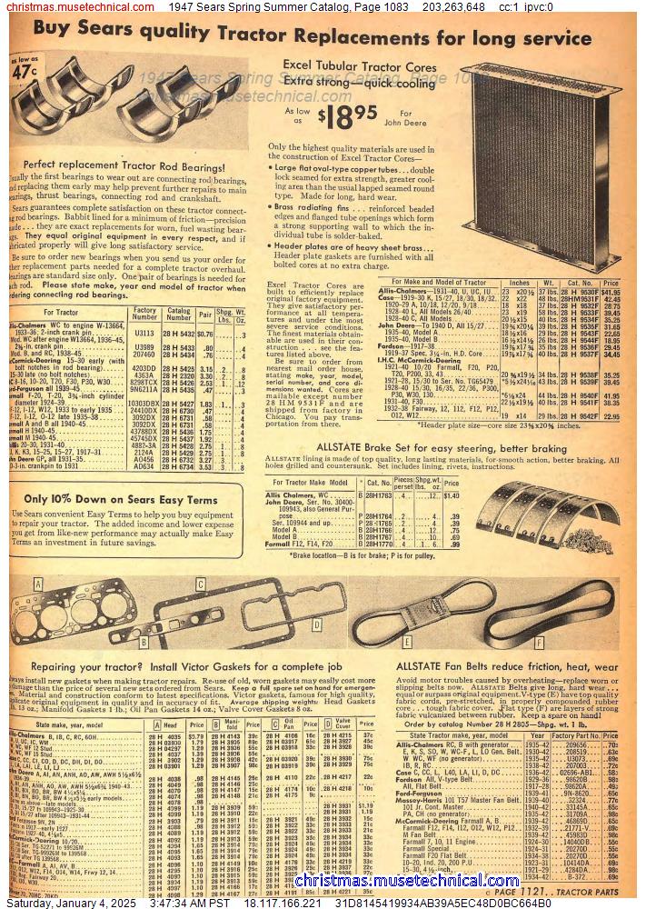 1947 Sears Spring Summer Catalog, Page 1083