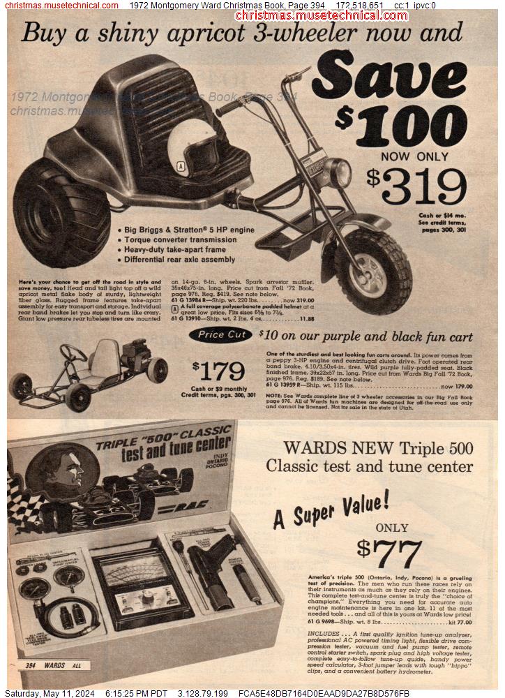 1972 Montgomery Ward Christmas Book, Page 394