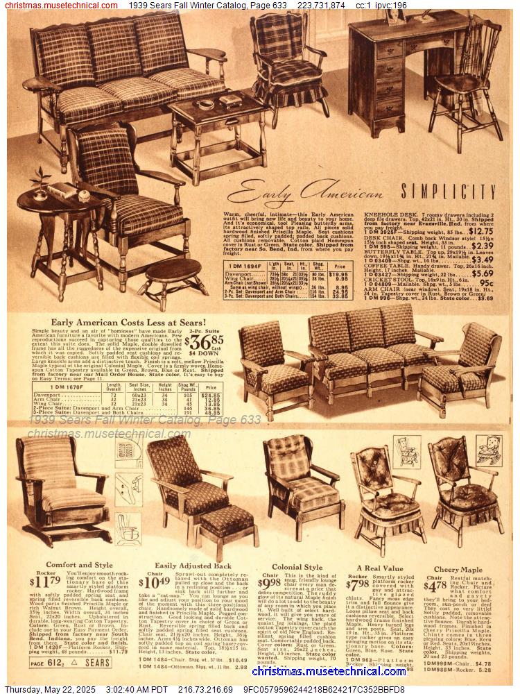 1939 Sears Fall Winter Catalog, Page 633
