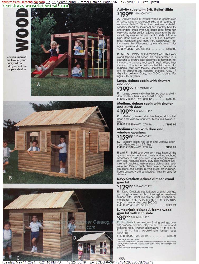1992 Sears Spring Summer Catalog, Page 956