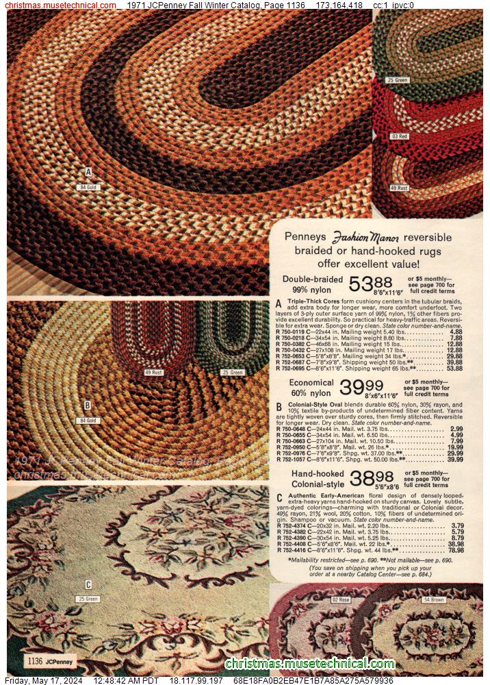 1971 JCPenney Fall Winter Catalog, Page 1136