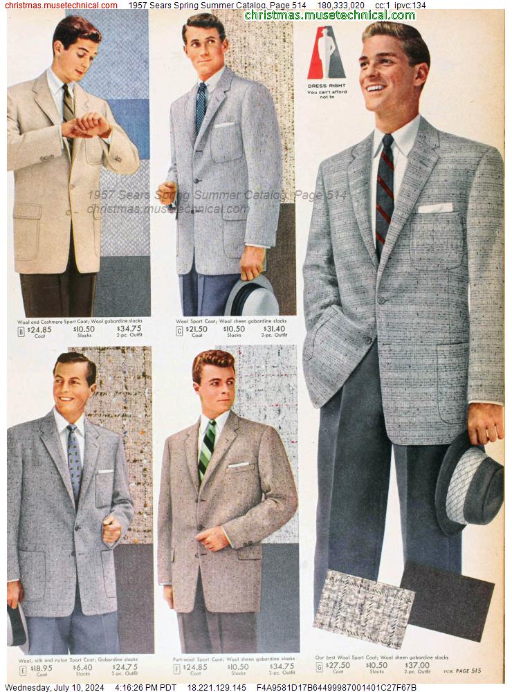 1957 Sears Spring Summer Catalog, Page 514