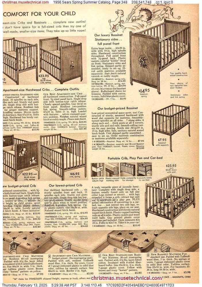 1956 Sears Spring Summer Catalog, Page 348