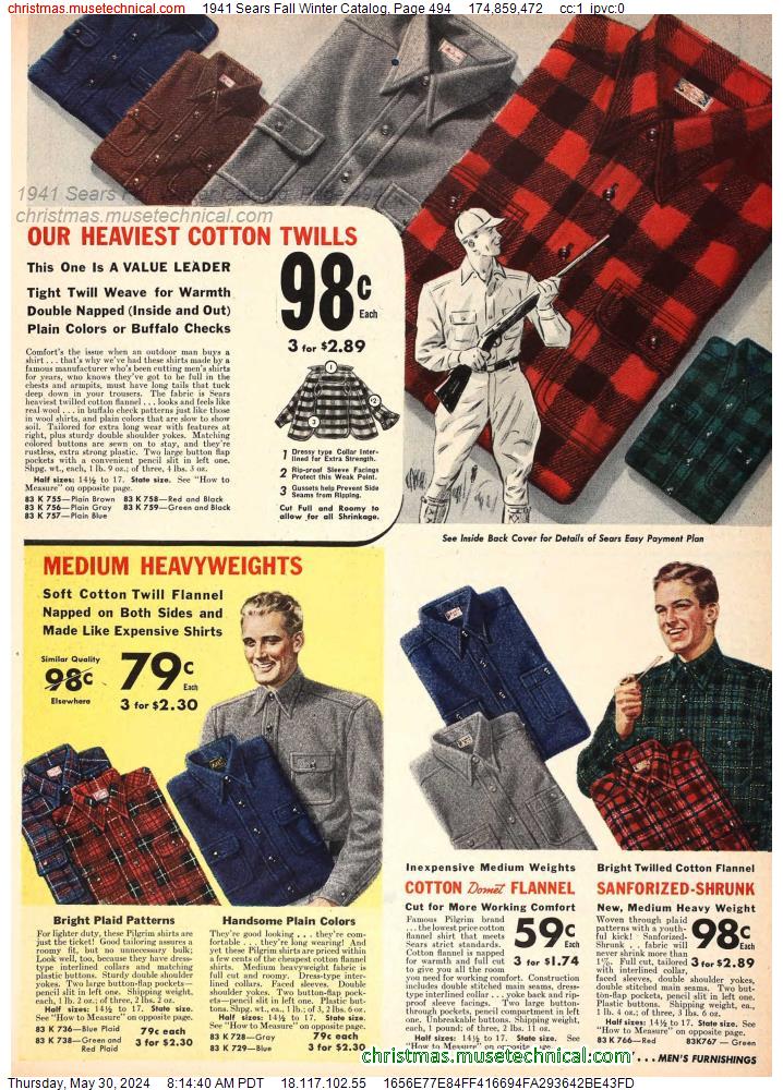 1941 Sears Fall Winter Catalog, Page 494