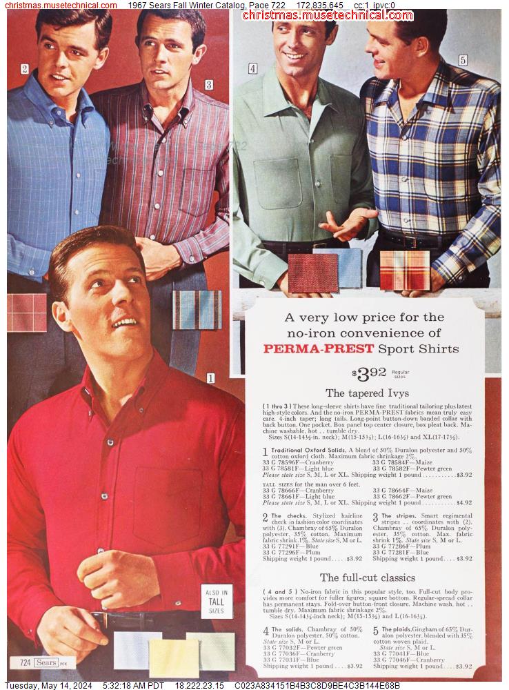 1967 Sears Fall Winter Catalog, Page 722