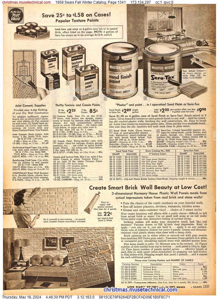 1958 Sears Fall Winter Catalog, Page 1341