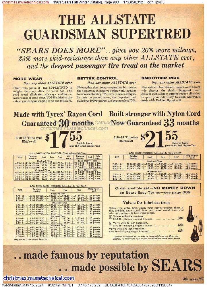 1961 Sears Fall Winter Catalog, Page 903