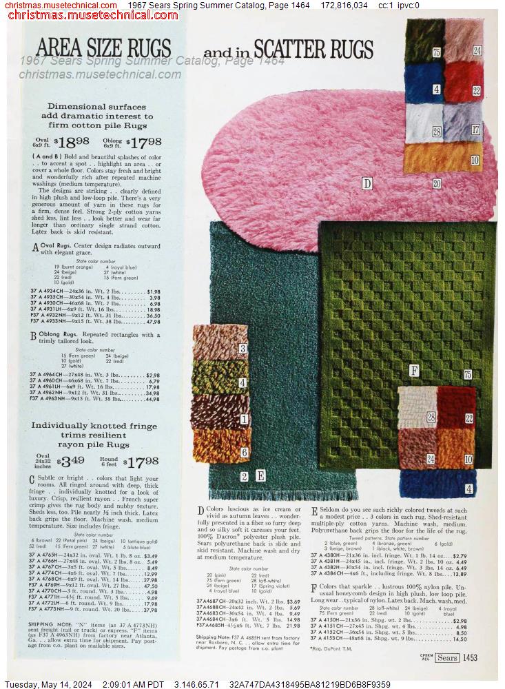 1967 Sears Spring Summer Catalog, Page 1464