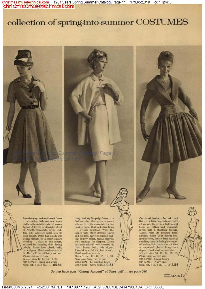 1961 Sears Spring Summer Catalog, Page 11