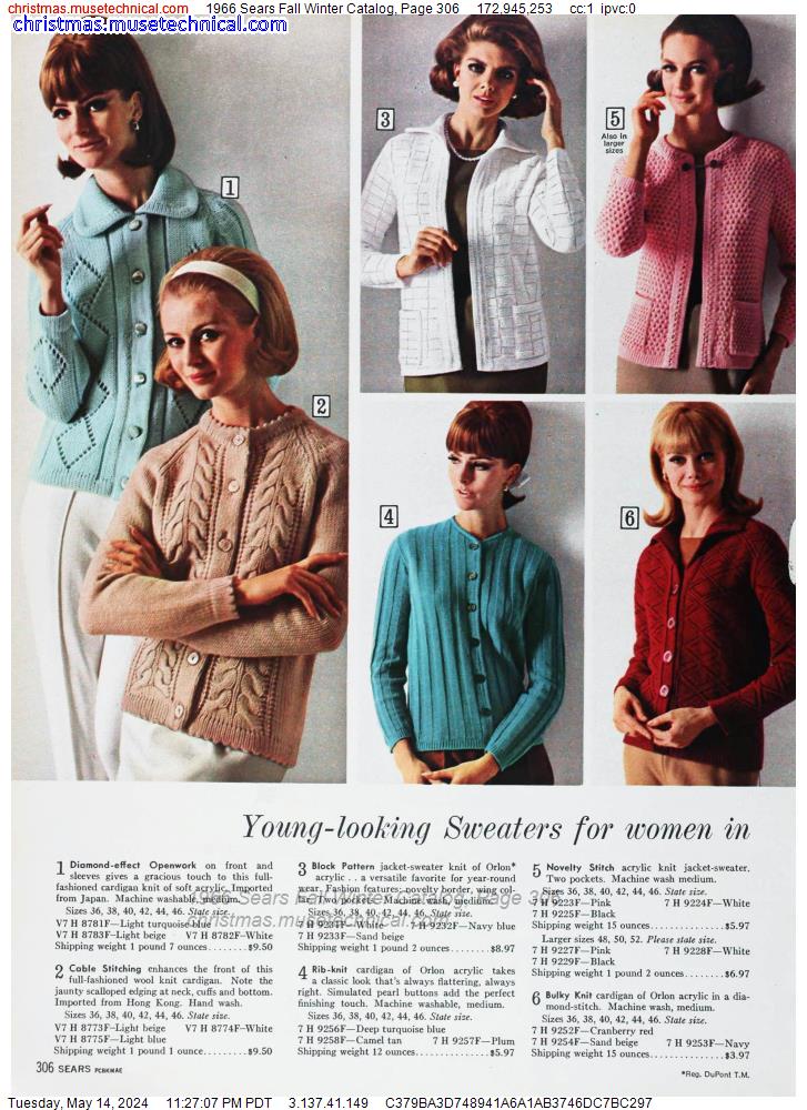 1966 Sears Fall Winter Catalog, Page 306