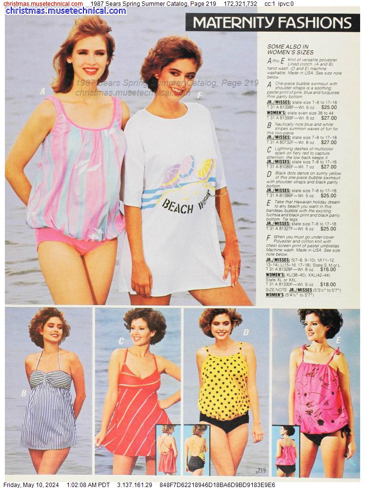 1987 Sears Spring Summer Catalog, Page 219