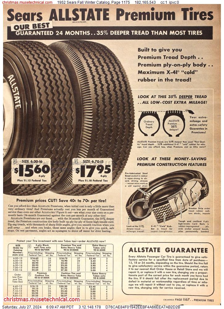 1952 Sears Fall Winter Catalog, Page 1175
