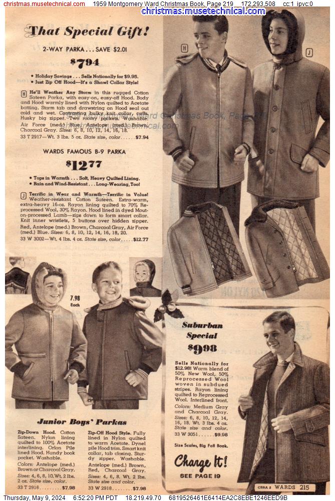 1959 Montgomery Ward Christmas Book, Page 219