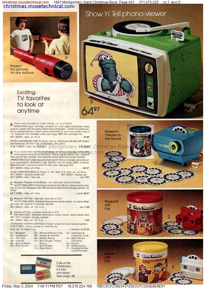 1981 Montgomery Ward Christmas Book, Page 401