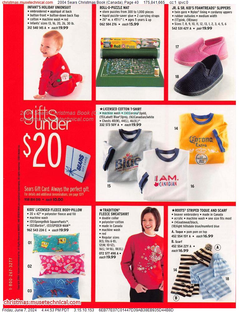 2004 Sears Christmas Book (Canada), Page 40