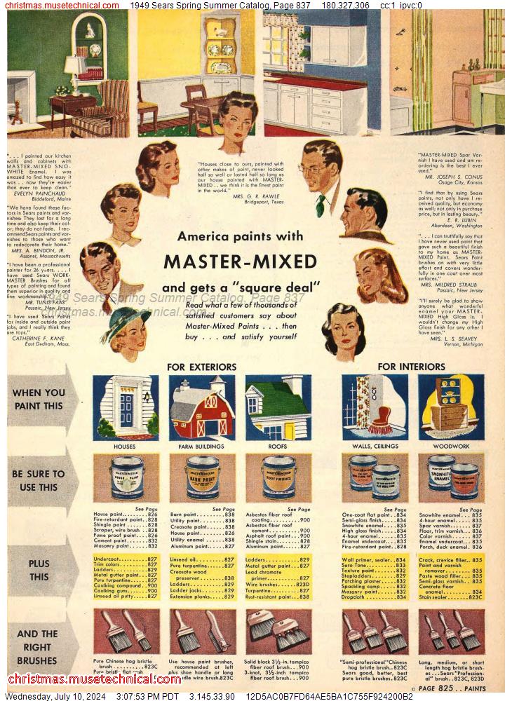 1949 Sears Spring Summer Catalog, Page 837