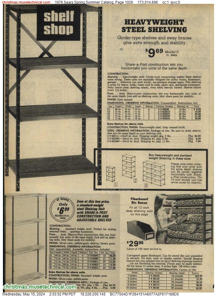 1976 Sears Spring Summer Catalog, Page 1026