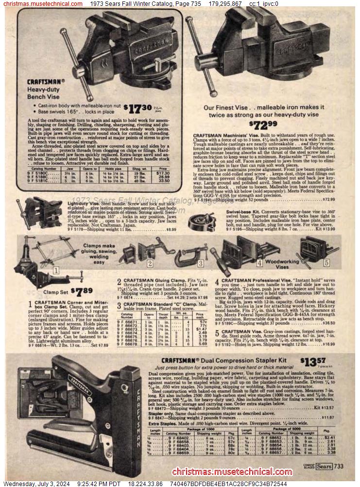 1973 Sears Fall Winter Catalog, Page 735