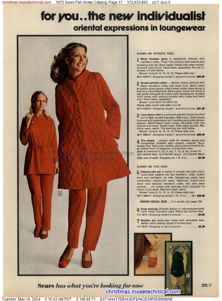 1972 Sears Fall Winter Catalog, Page 17