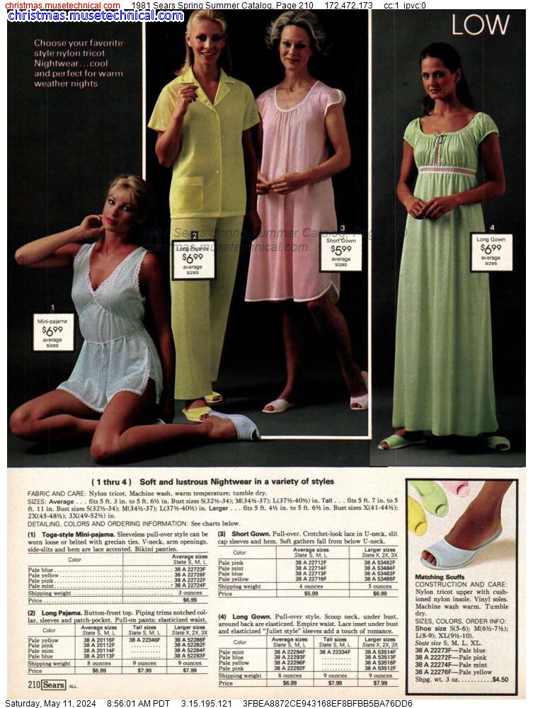 1981 Sears Spring Summer Catalog, Page 210