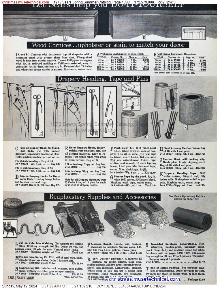 1973 Sears Spring Summer Catalog, Page 1383