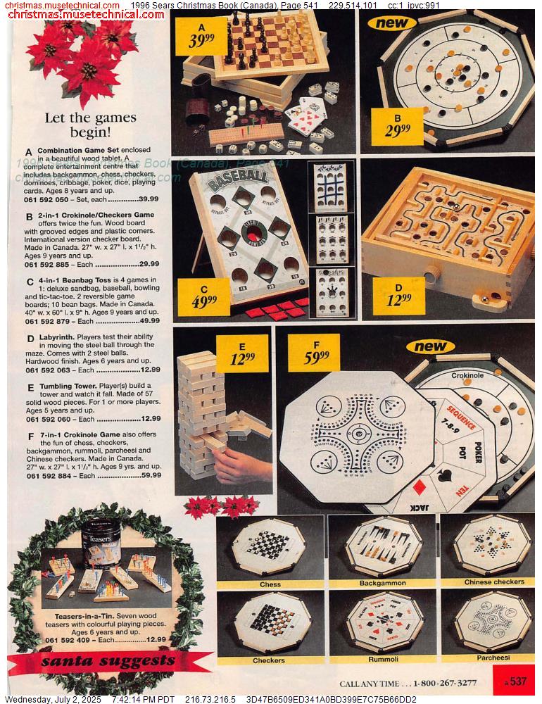 1996 Sears Christmas Book (Canada), Page 541