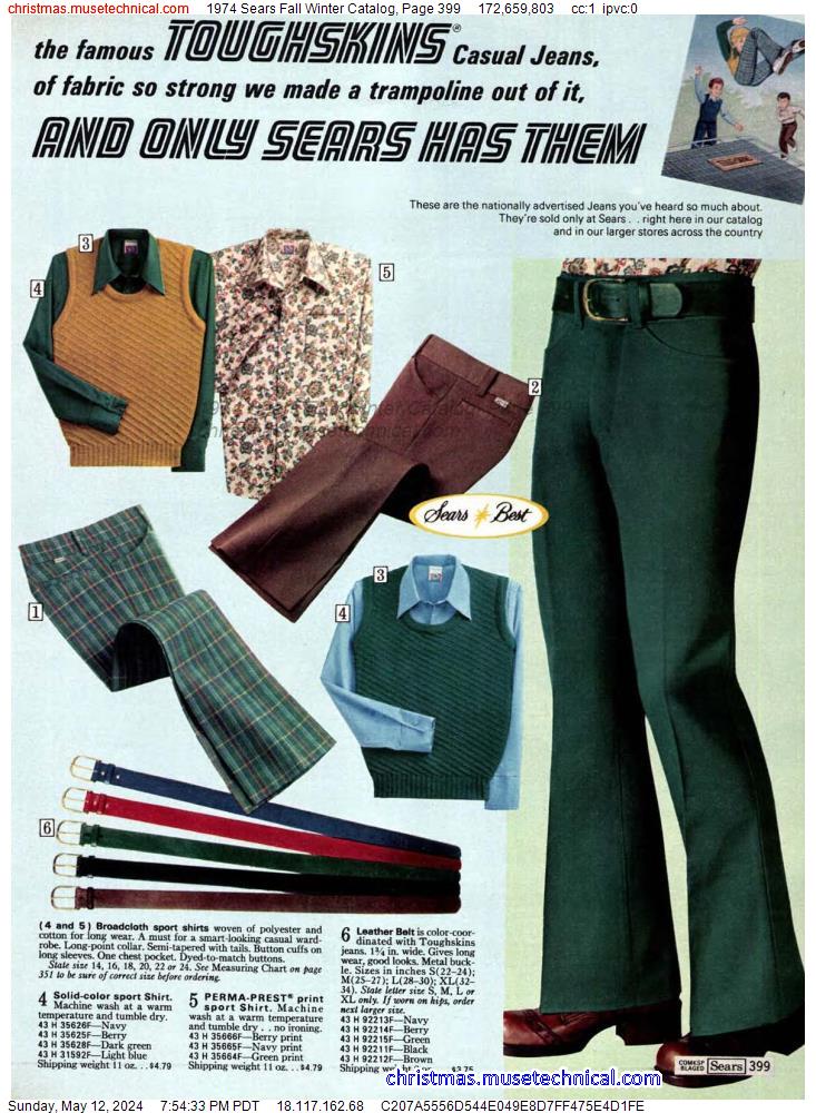 1974 Sears Fall Winter Catalog, Page 399