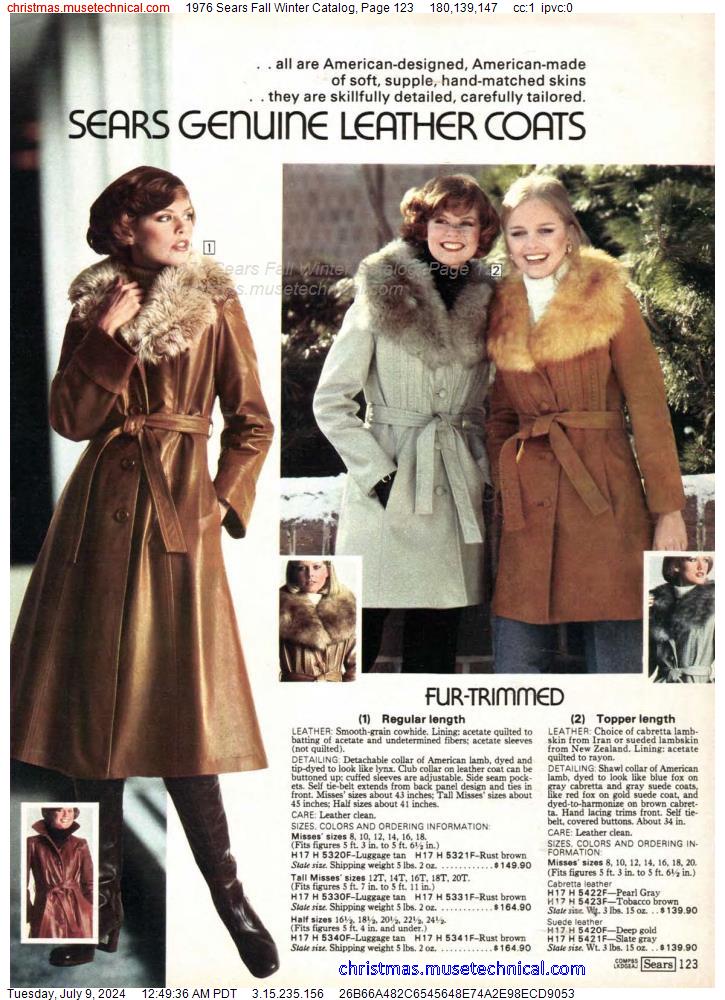 1976 Sears Fall Winter Catalog, Page 123