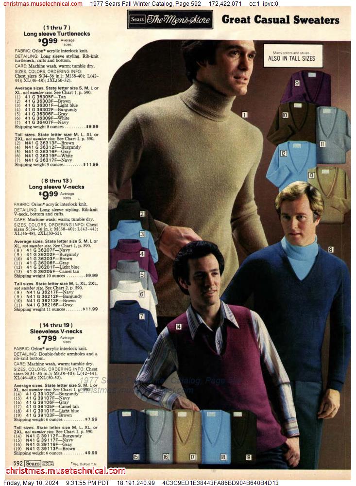 1977 Sears Fall Winter Catalog, Page 592