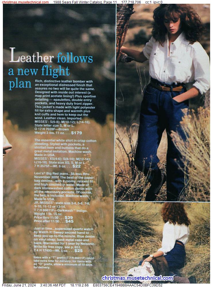 1988 Sears Fall Winter Catalog, Page 11