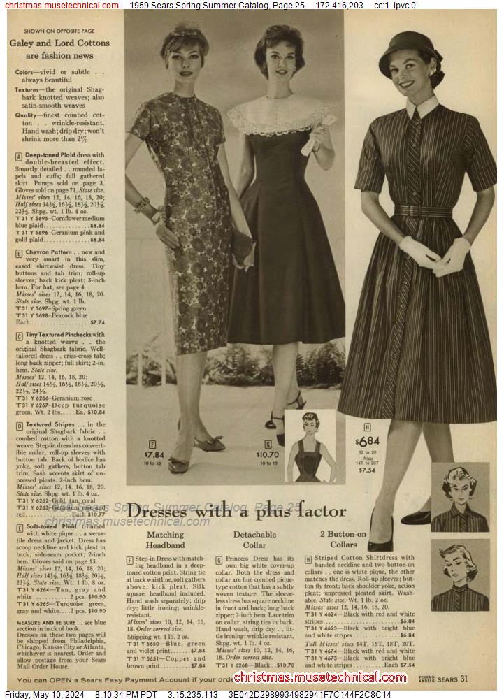 1959 Sears Spring Summer Catalog, Page 25