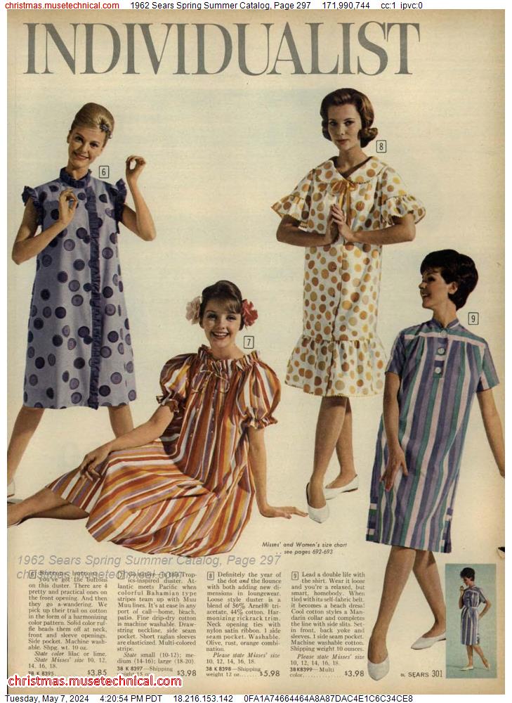1962 Sears Spring Summer Catalog, Page 297