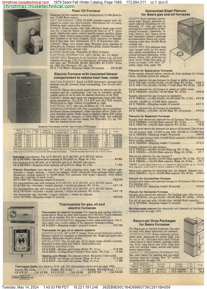 1979 Sears Fall Winter Catalog, Page 1068