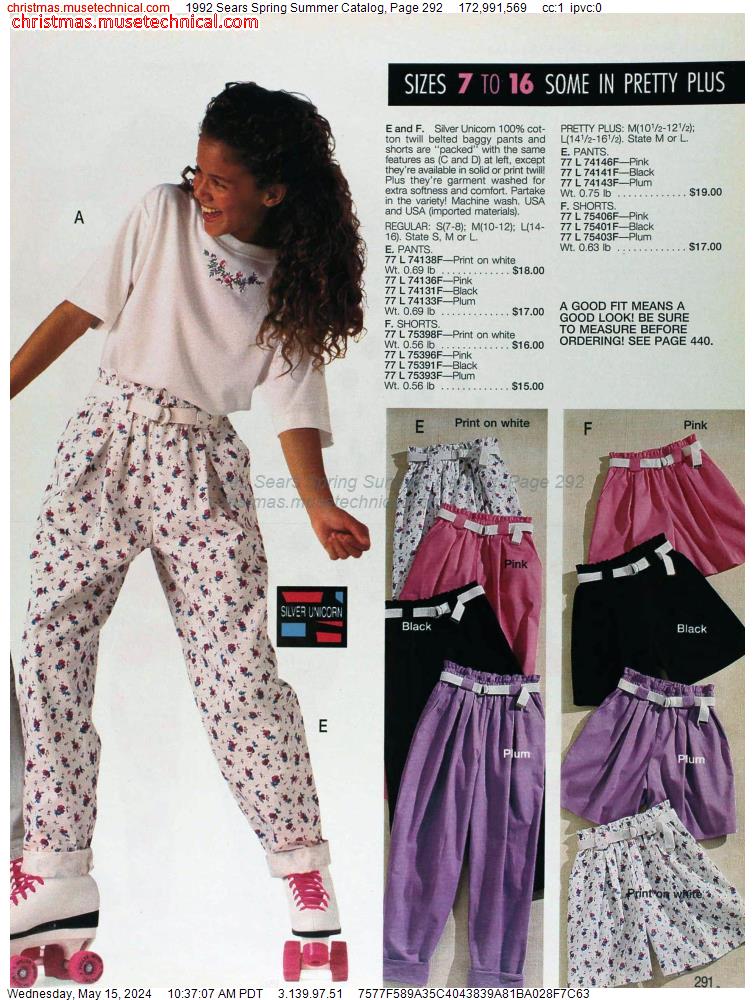 1992 Sears Spring Summer Catalog, Page 292