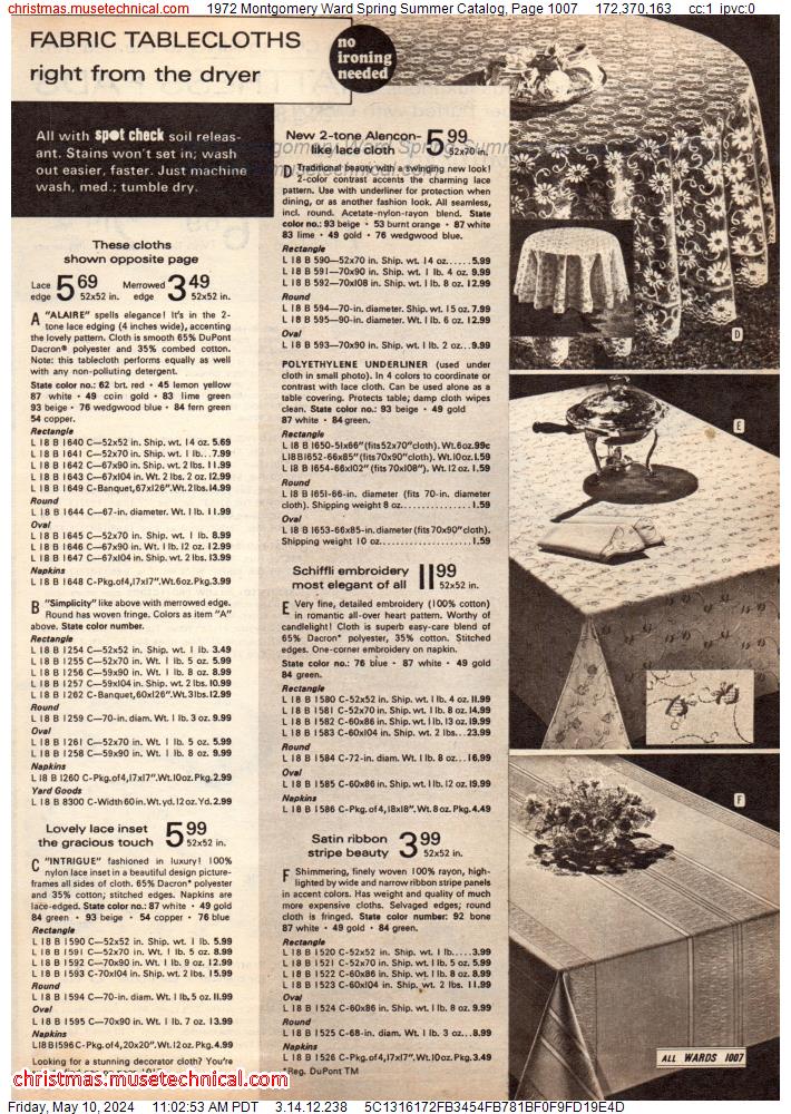1972 Montgomery Ward Spring Summer Catalog, Page 1007